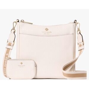 New Kate Spade Emma Medium Swing pack Crossbody Leather Parchment with Dust bag